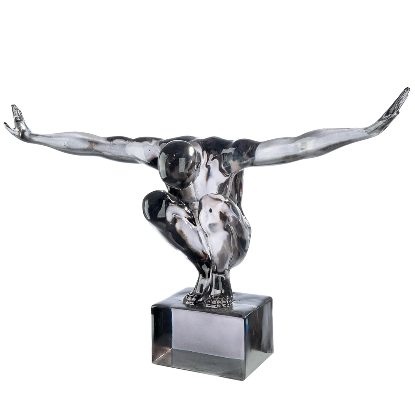 Gilde Figur Gris, Acryl, Grau H: 34 cm | Schubiger Möbel