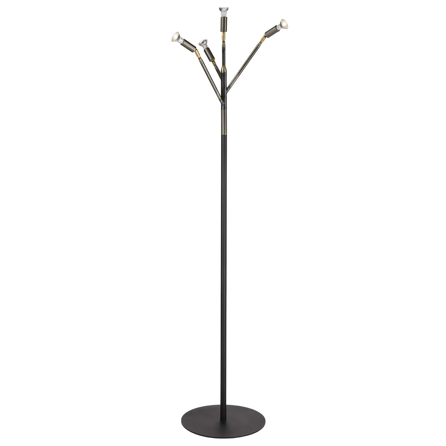 Örsjö Kvist 4 Golvlampa Svart/Rå stål
