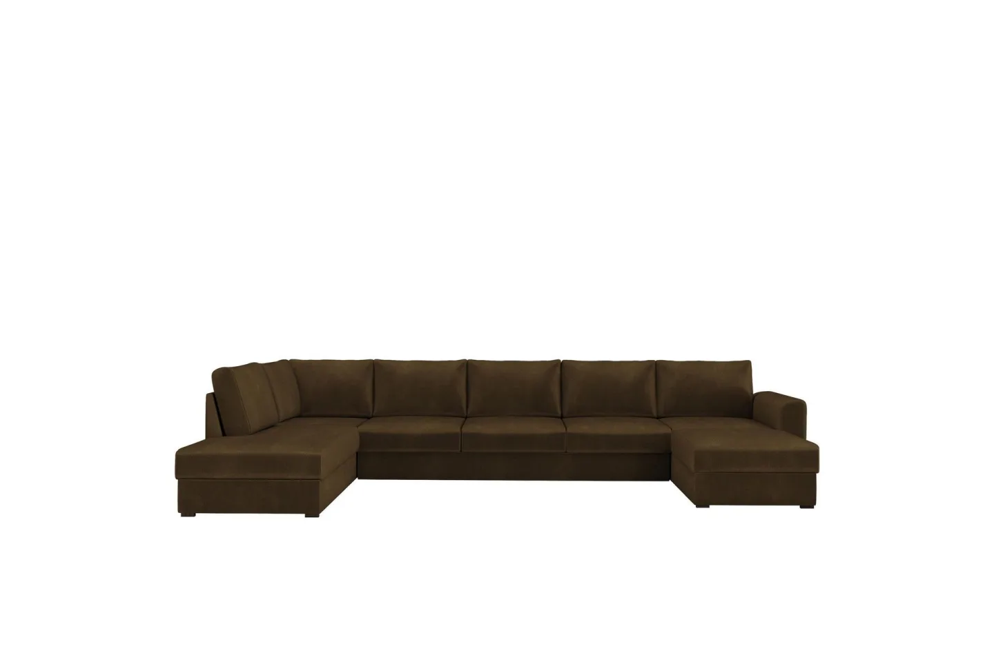 Taberk Soffa med Divan och Schäslong 5-sits - Brun