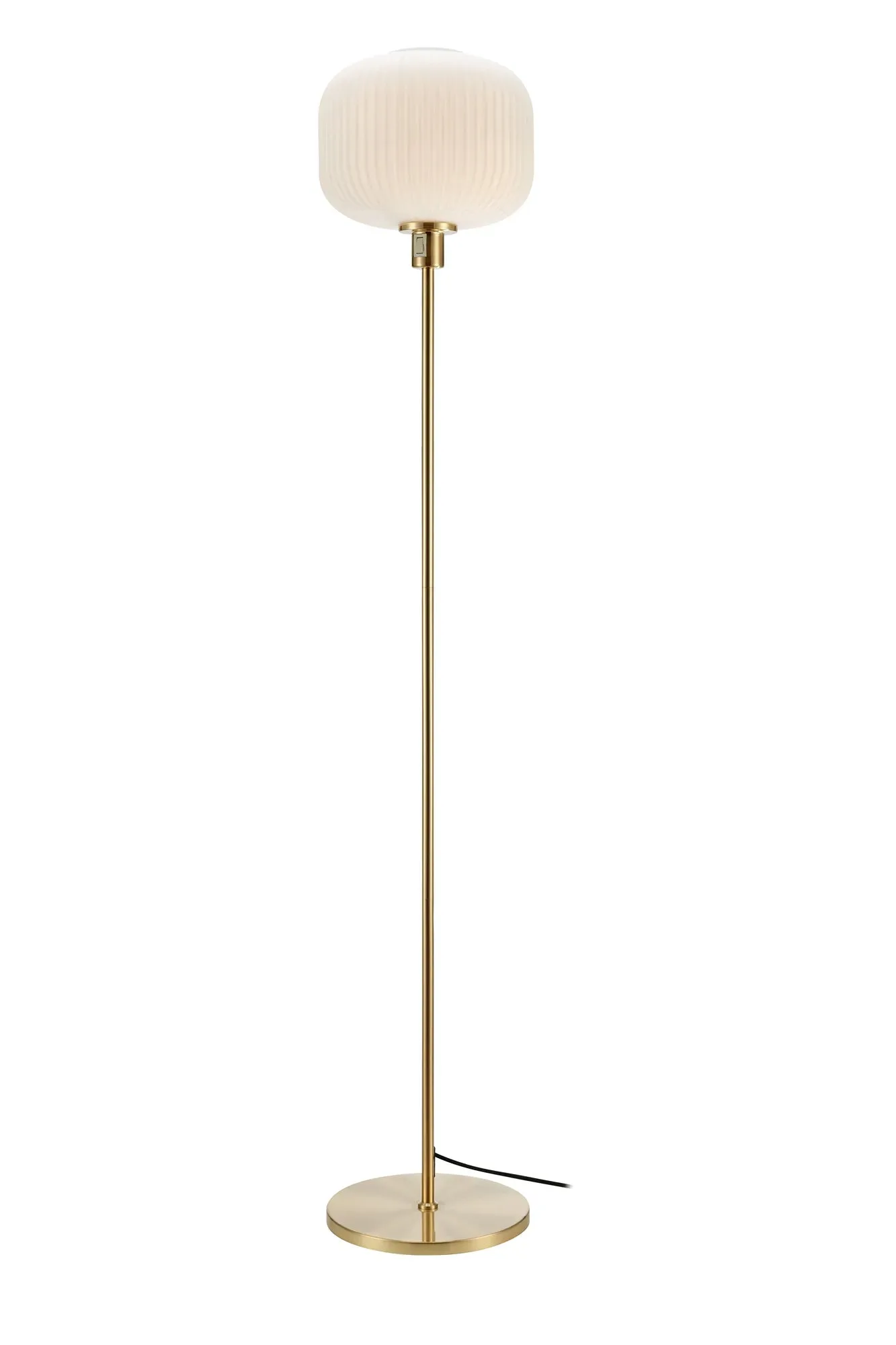 Sober Stehlampe Messing