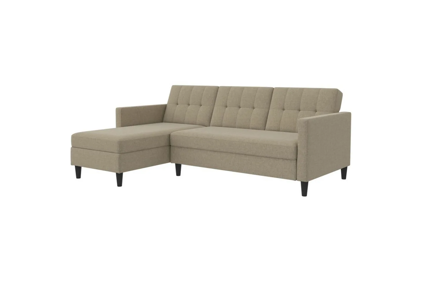 Bäddsoffa Hartford 213x153x82 cm, Cappuccino, Linnetyg Utseende (100% Polyester - 213x153x82 cm, Cappuccino, Linnetyg Utseende (100% Polyester