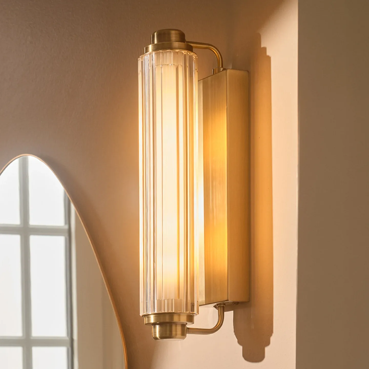 Nimal Double Wandleuchte, messing, IP44, Kunststoff, Metall - Nordlux - Badezimmer - Mehrflammig