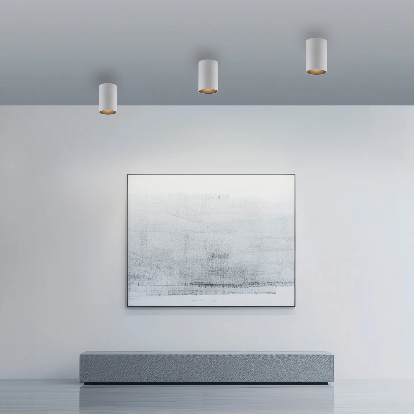 LED-badrumstaklampa för badrum, vit, Ø 6 cm, metall, IP44 – PURE Point - Modern - Med en ljuskälla