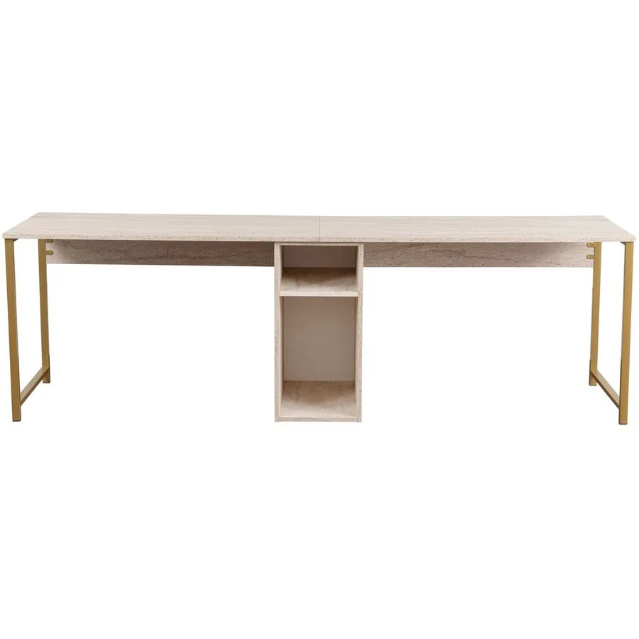 Schreibtisch Georis Braun/beige marmoriert Holzwerkstoff B 240 T 60 cm