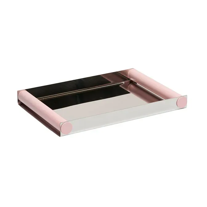 Design Letters Ray tray disco Tablett 20,5x30 cm Creole pink, Edelstahl