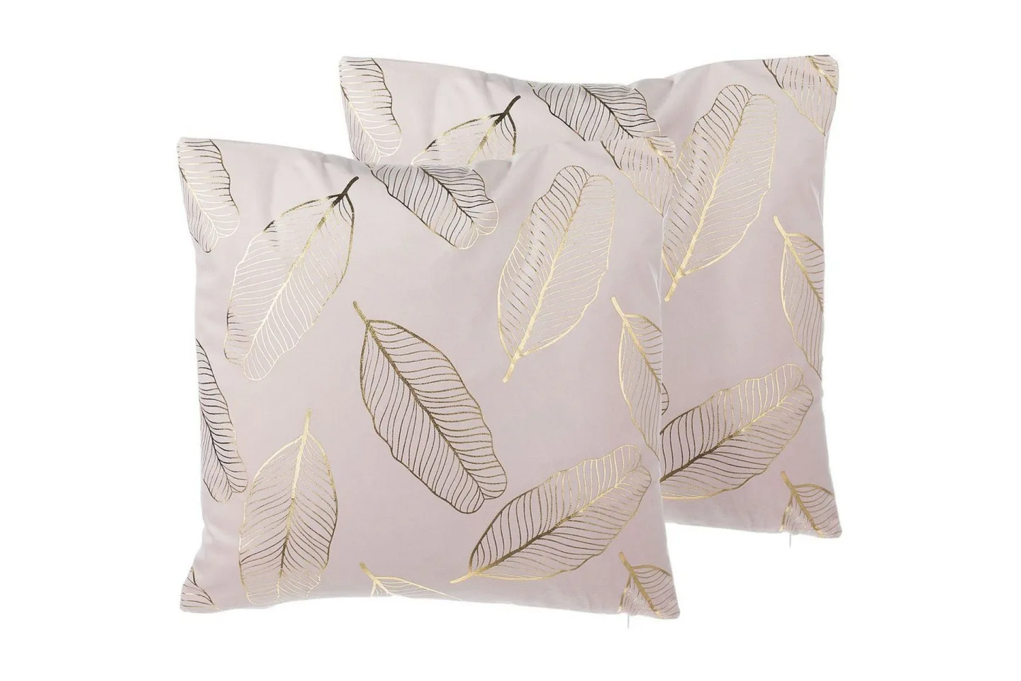 Prydnadskuddar Freesia set om 2 Rosa/guld - Rosa/guld
