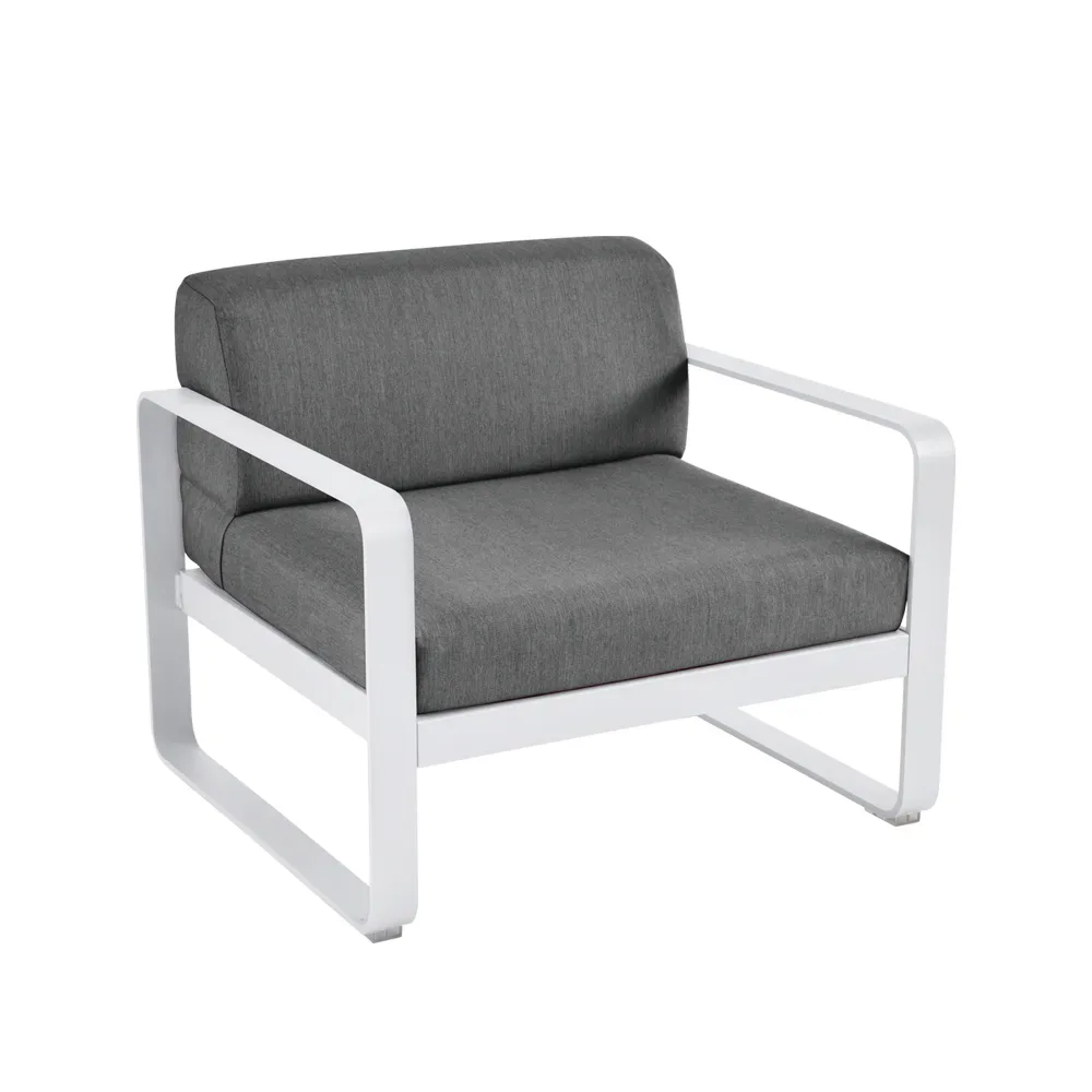 Fermob Bellevie fåtölj Cotton white (vit), graphite grey dyna