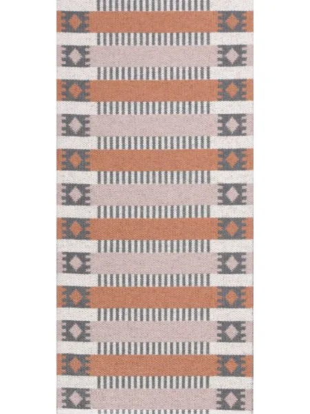 Plastmatter - Horredsmattan Märta (rost/rosa) (Størrelse: 70 x 400 cm)