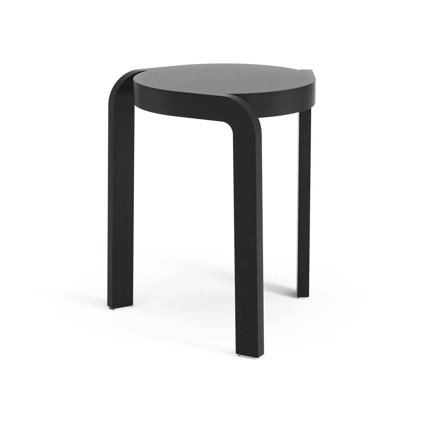Swedese Spin Hocker H44cm Esche schwarz glasiert