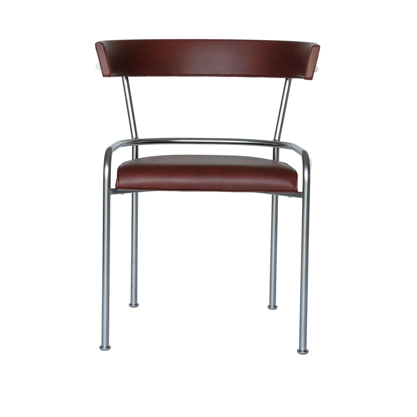 Källemo - GA-1 karmstol Matt Chrome/Tärnsjö 8697 - Matstolar - Gunnar Asplund - Silver - Läder/Metall/Skum