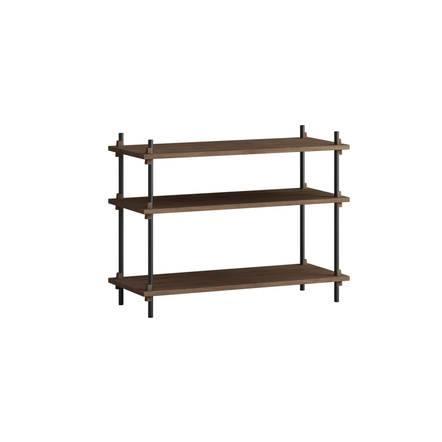 MOEBE Shelving System classic hylla Rökt ek-black, 86x65x35 cm, S.65.1.A