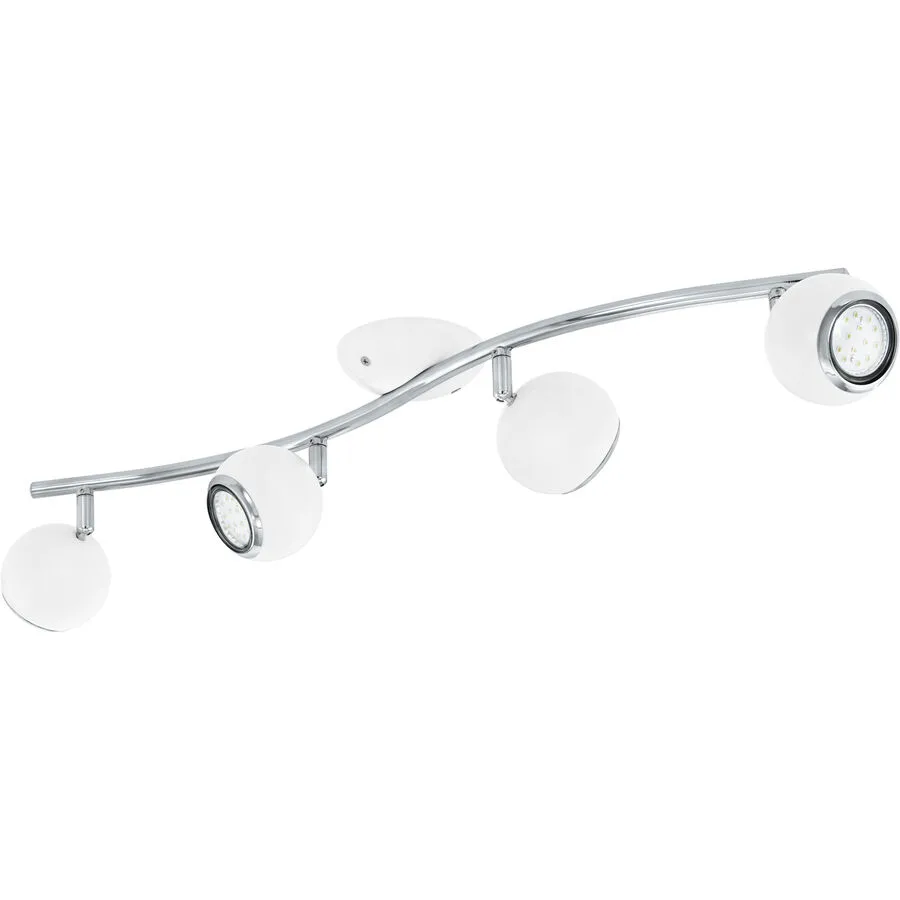 Eglo Spot Bimeda Weiss/Grau Stahl 10 cm - Farbe: weiss/chrom - Lichtfarbe: Warmweiss
