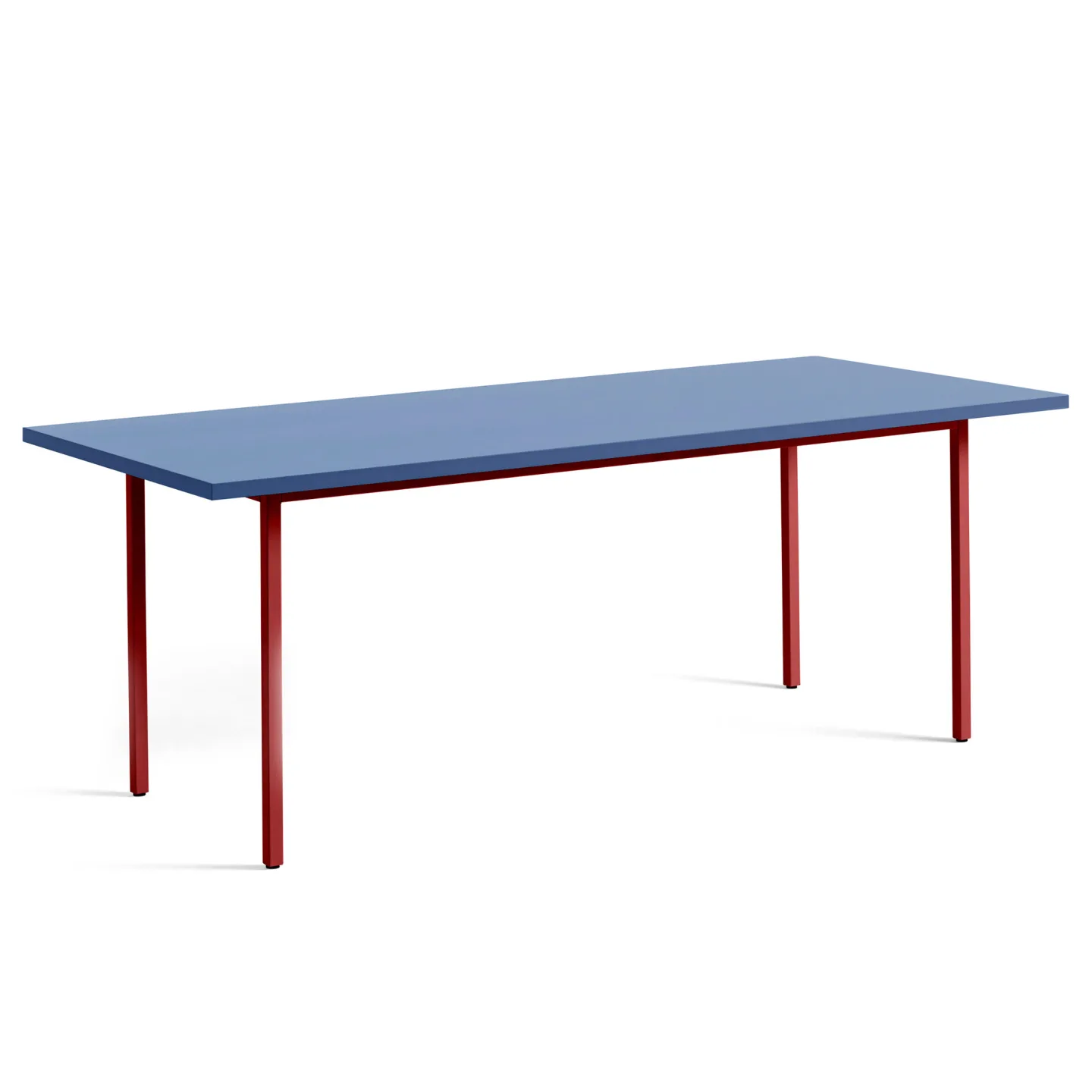 HAY - Two-Colour Table 200 Red / Marron Red - Matbord - Muller Van Severen - Röd,Blå - Metall