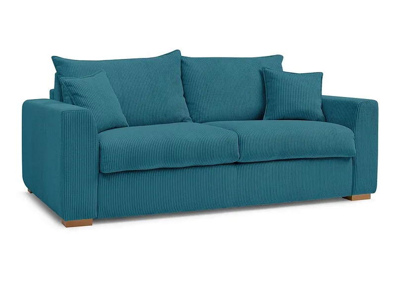 Bettsofa BOBOCHIC AUGUSTIN Cord-Stoff hellblau