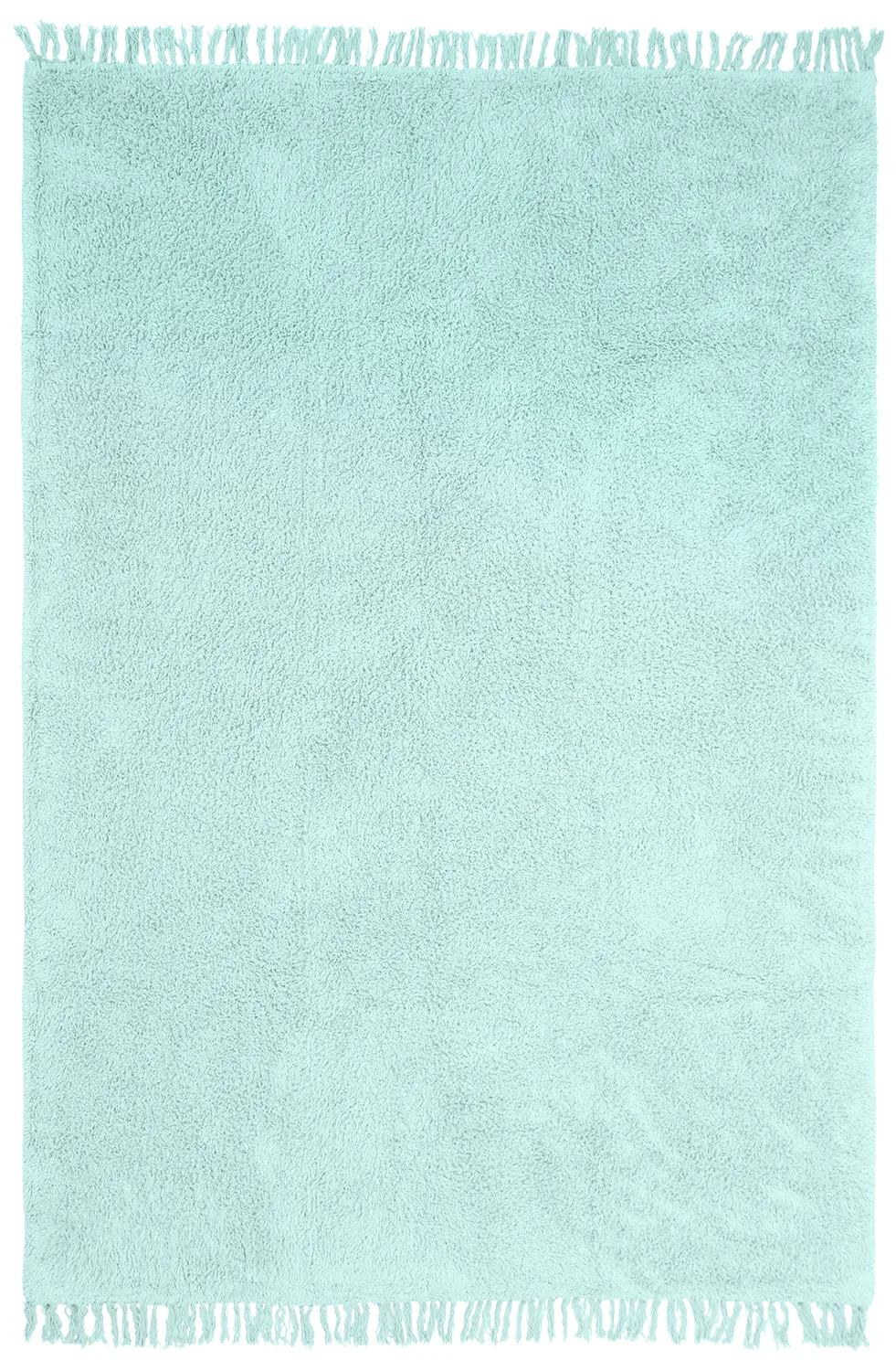 Ryetepper - Alba Natural Cotton Shaggy (turkis) (Størrelse: 160 x 230 cm)