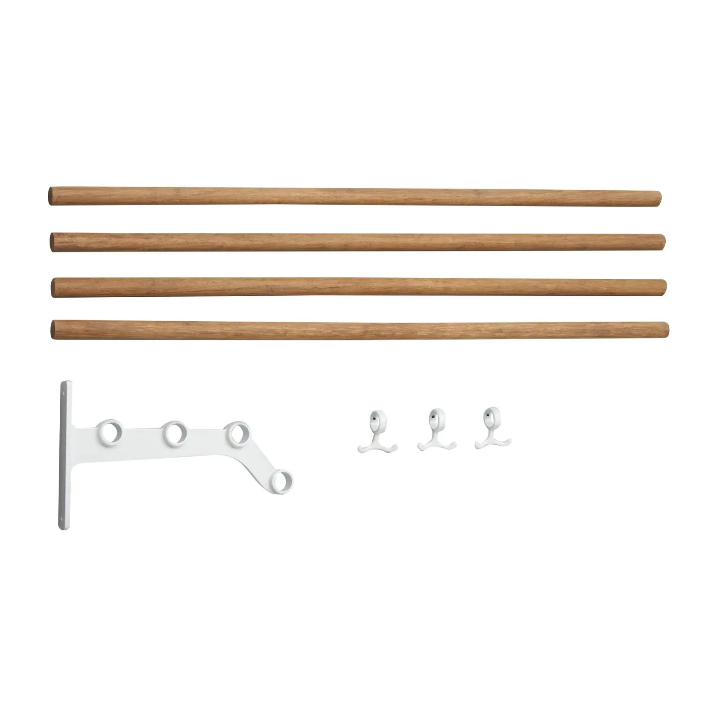 Essem Design Nostalgi 291 påbyggnad hatthylla 100 cm Bambu-vit