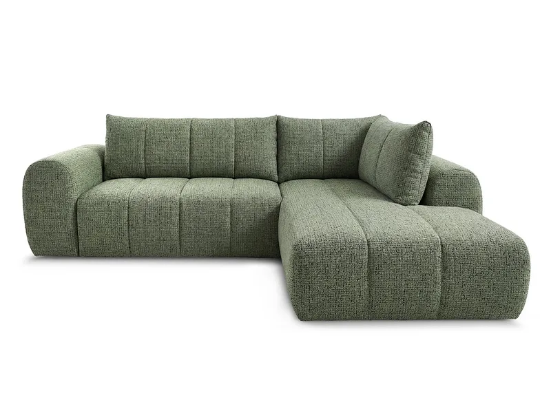 Ecksofa BOBOCHIC NESTY Stoff chiniert hellgrün