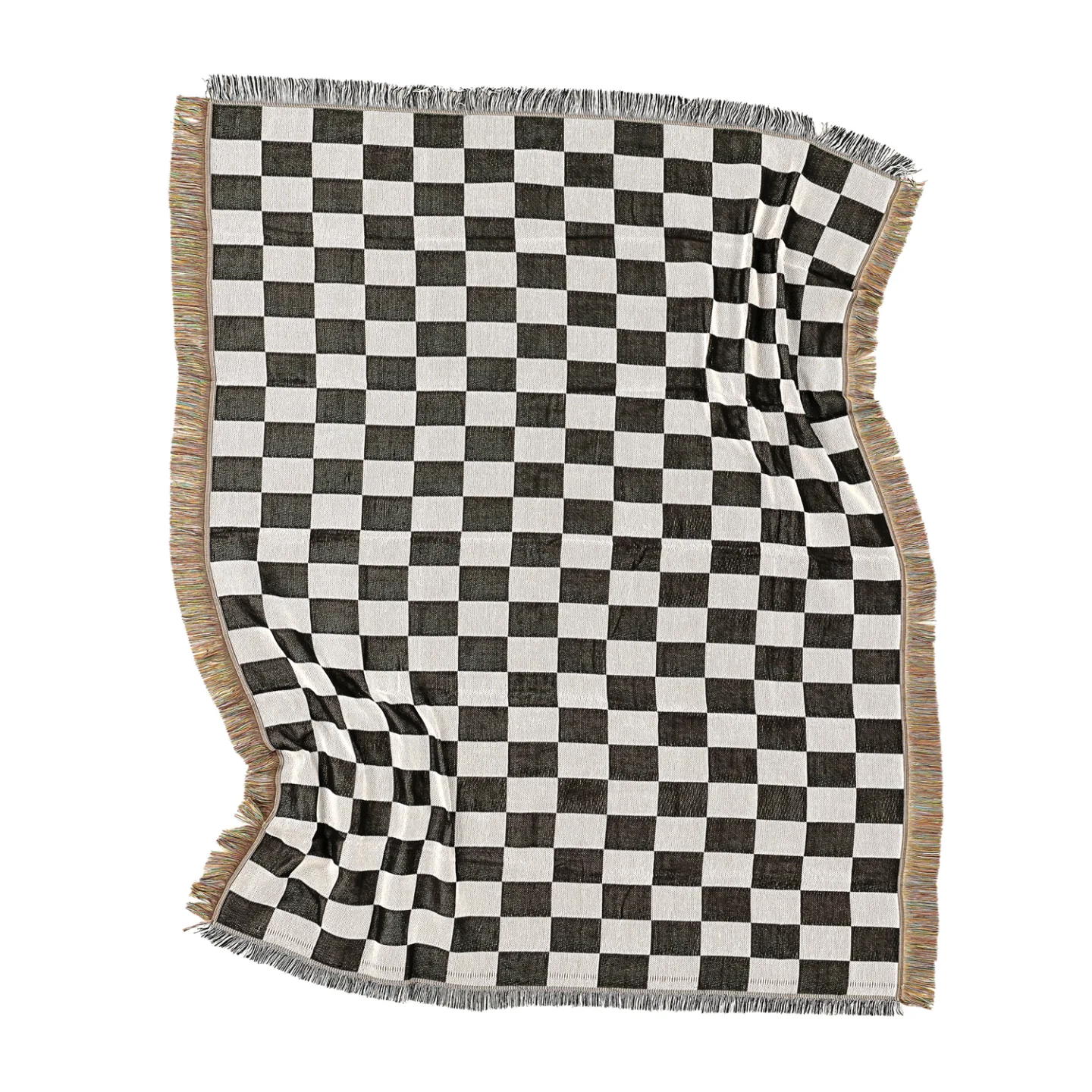 Pledd - Wallace Tapestry Blanket (svart/hvitt) (Størrelse: 130 x 160 cm)