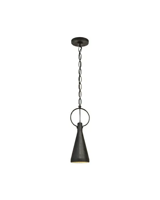 Limoges Small Pendant Natural Rust/Black Shade