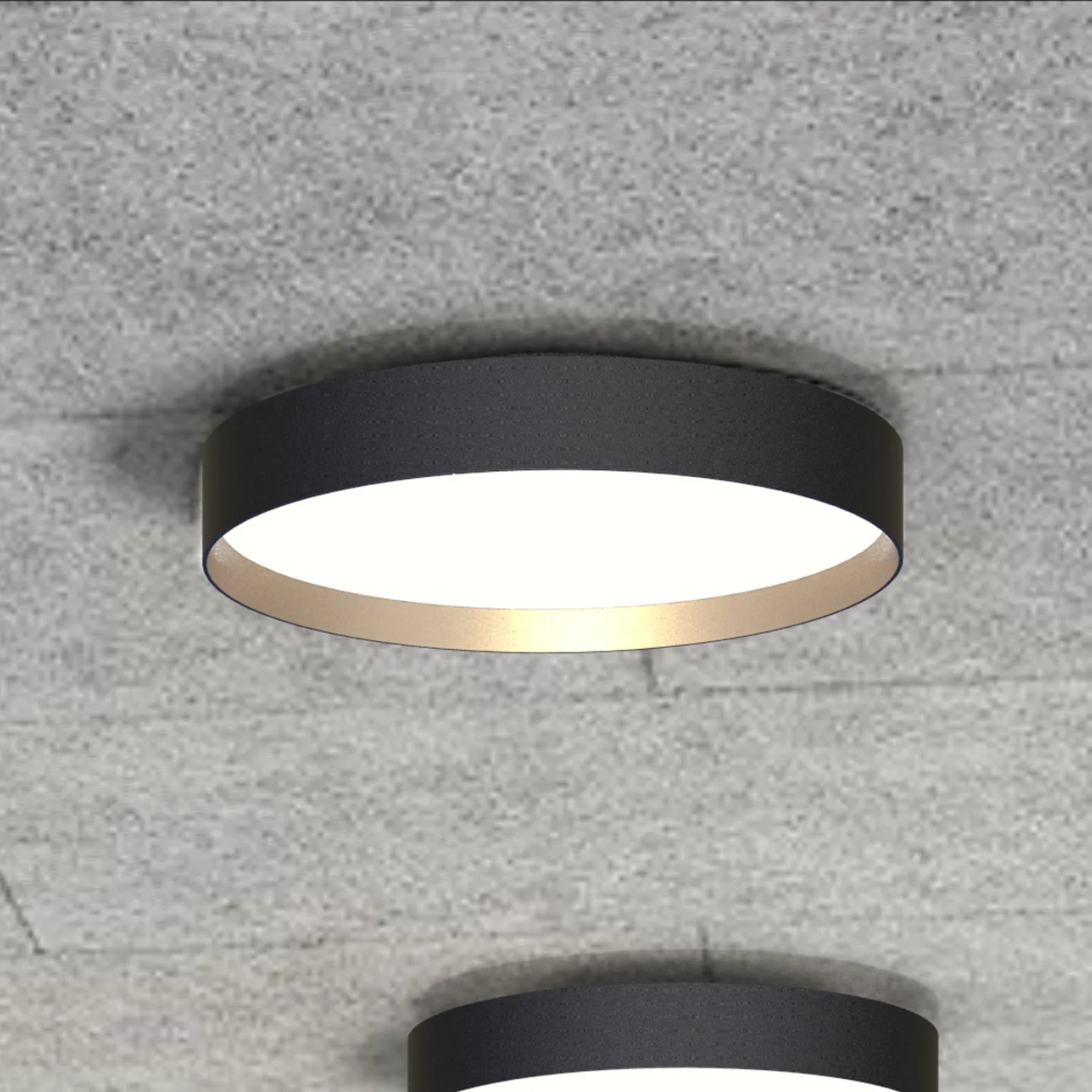 Lucia 45 Loftlampe Black/Gold - Loom Design - Stue - Moderne - Metal - Rund