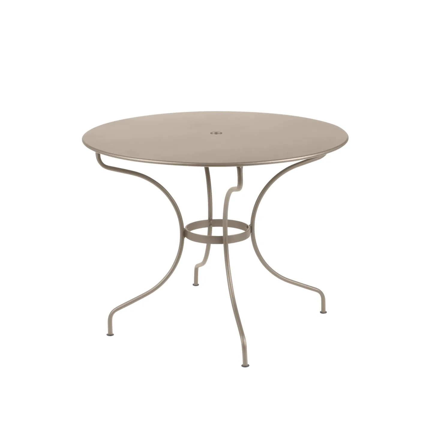 Fermob - Opéra Table Ø 96 cm, Nutmeg - Matbord utomhus - Studio Fermob - Beige - Metall