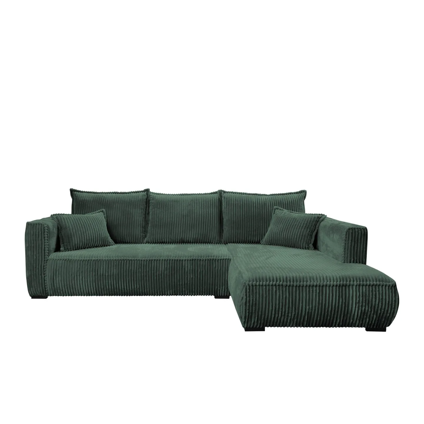 Puente 4-sits Soffa med divan - mörkgrön