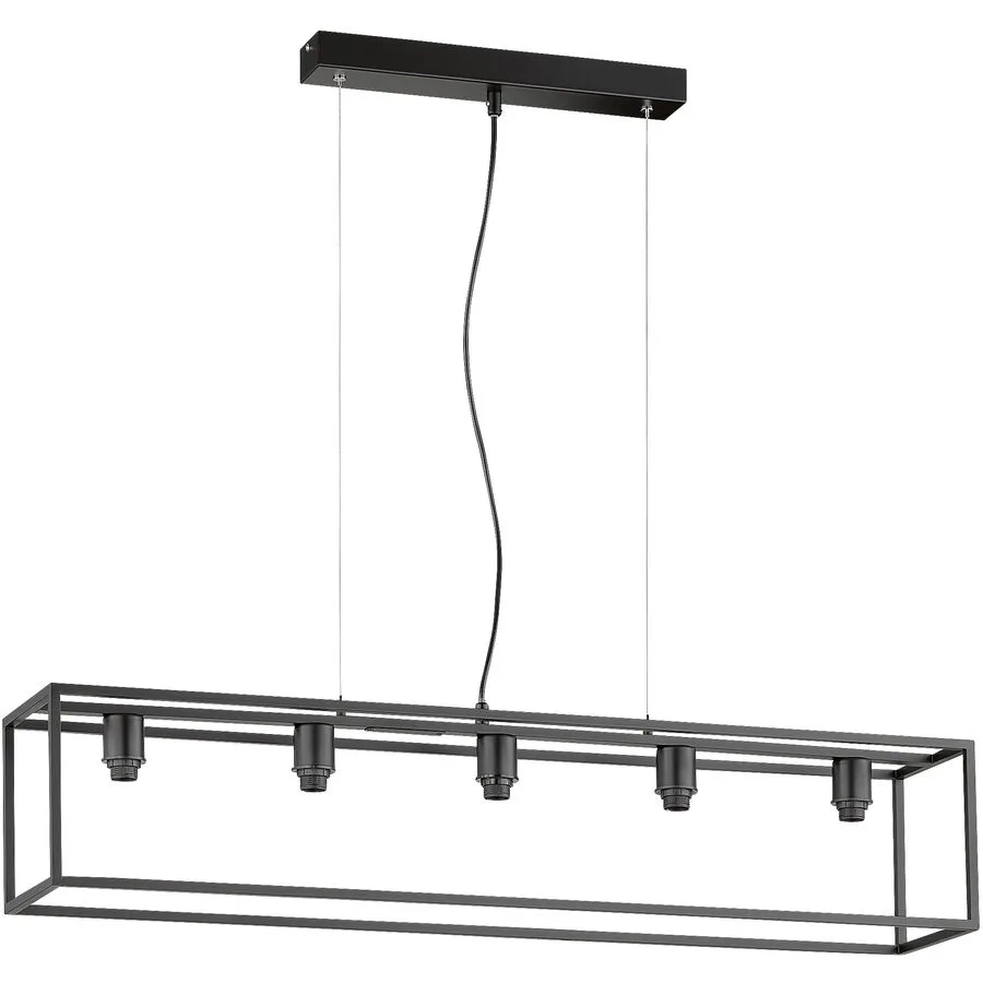 Pendellampe Nero M6 Schwarz Metall 95 cm 150 cm