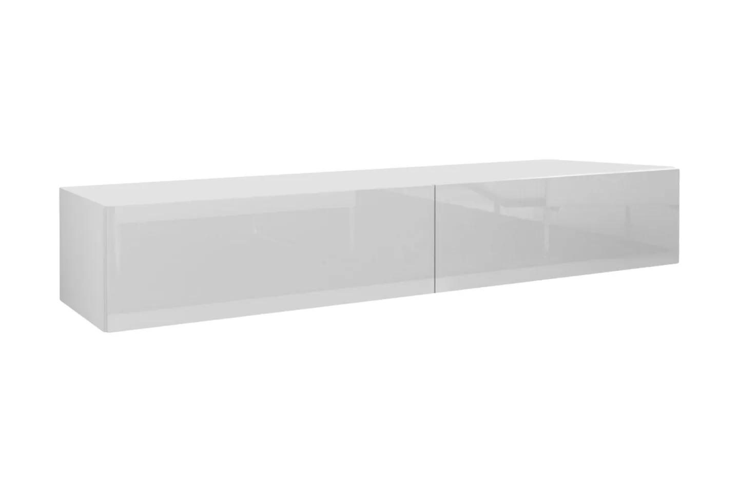Vasil TV-bänk 180 cm - Vit/Vit Högglans