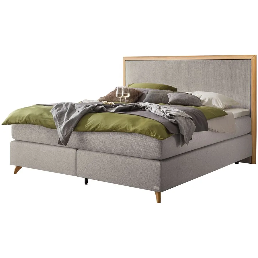Hasena Boxspringbett Boxspring Comfort Grau Stoff 160 x 200 cm - Möbel Konfigurator: Traummöbel individuell zusammenstellen