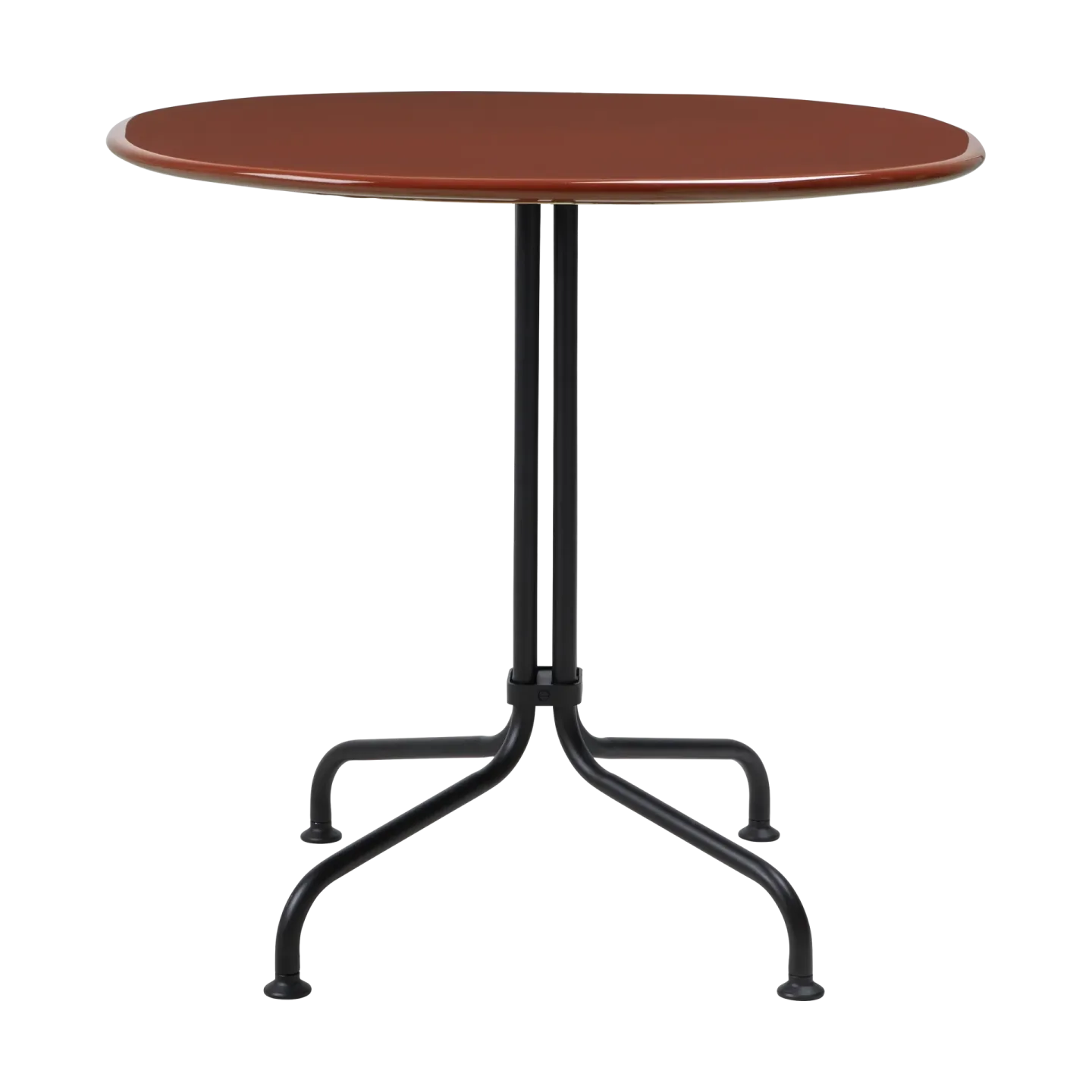 GUBI Carmel Bistro Esstisch 75x75 cm Rock red-black semi matt