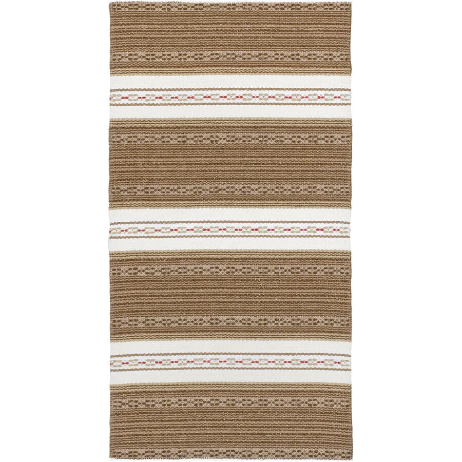 HORREDSMATTAN Outdoor-Teppich Astor braun Streifen Mischgewebe 170 x 280 cm