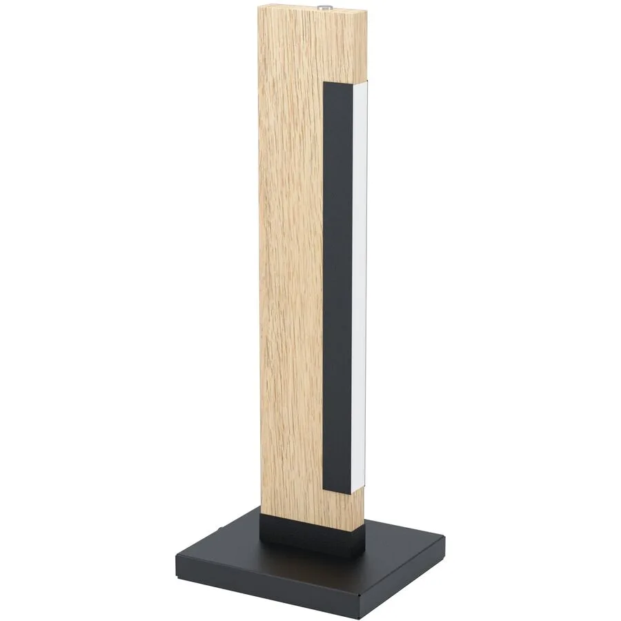 Eglo Tischlampe Camacho Braun/Schwarz/Weiss Stahl/Holz 0 cm 0 cm - LED - Lichtfarbe: Warmweiss - Material: Holz/Stahl - Tischlampe- LED