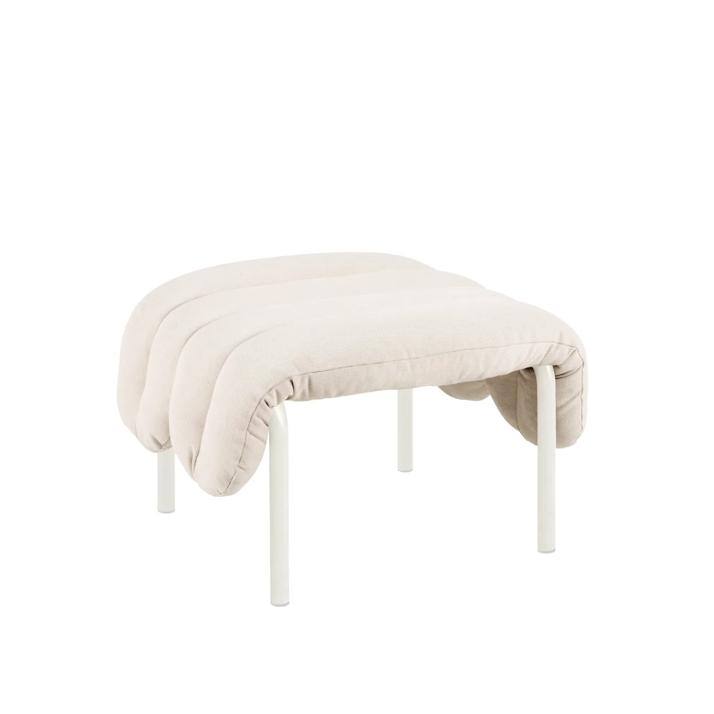 HEM - Puffy Ottoman - Natural/Cream - Fotpallar - Faye Toogood - Beige - Bomull/Naturmaterial/Metall/Skum/Plast