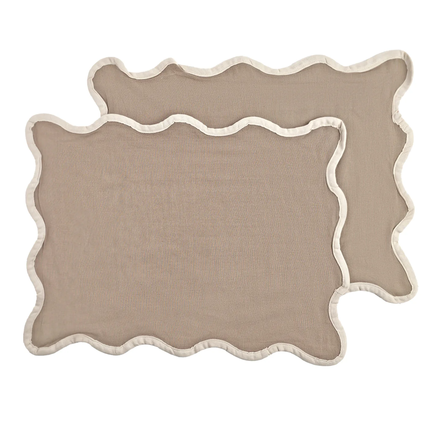 Bordbrikke 2-pakning - Yrsa (mørk beige) (Størrelse: 35 x 45 cm)
