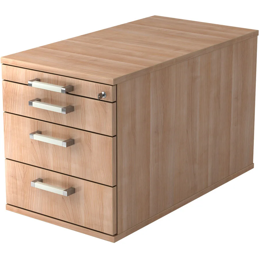 Rollcontainer Office Nussbaum Dekor Holzwerkstoff B 42.8 cm H 51.2 cm