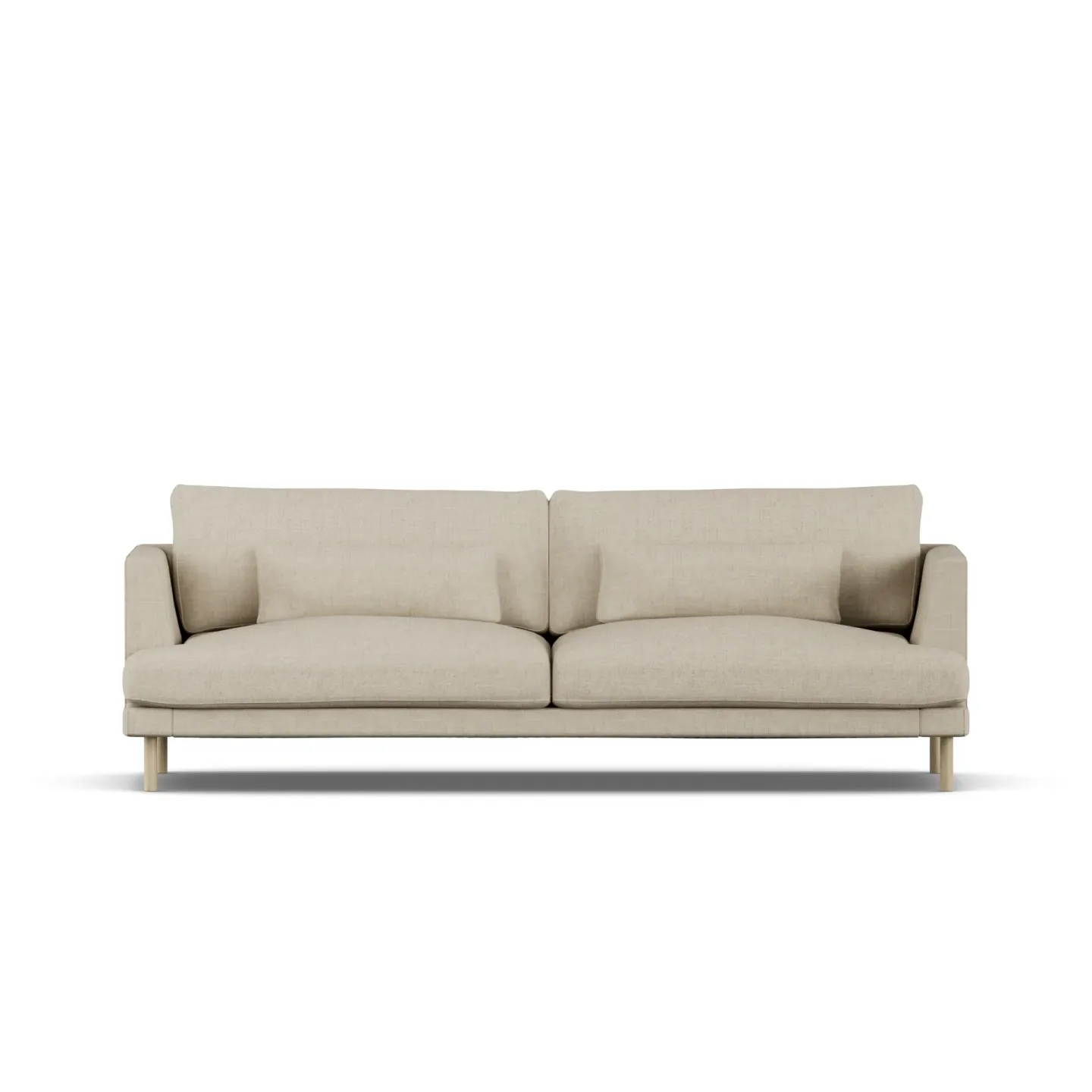 1898 Bredhult Sofa Bern Beige 0341-Eiche weiß geölt, 3-sitzig