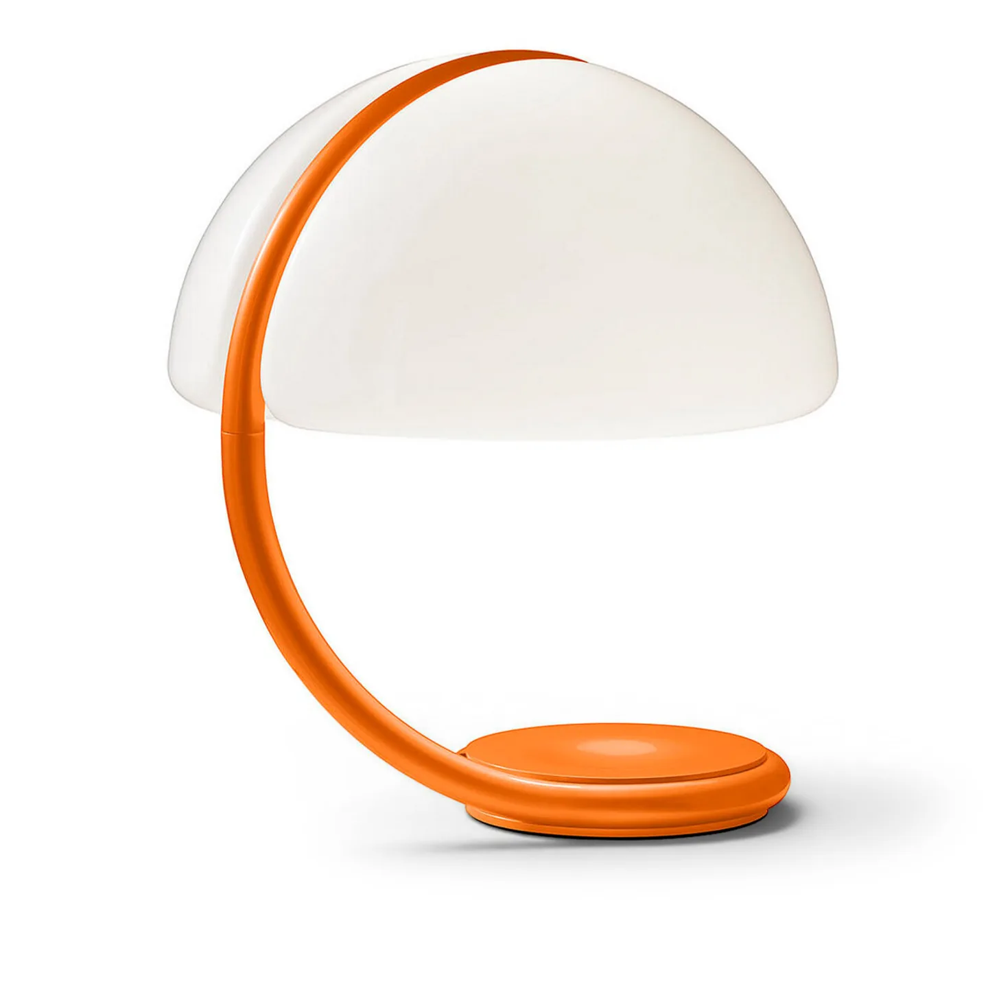 Martinelli Luce - Serpente Orange Anniversary 60 – table lamp - Bordslampor - Elio Martinelli - Orange,Vit - Metall/Syntetiskt