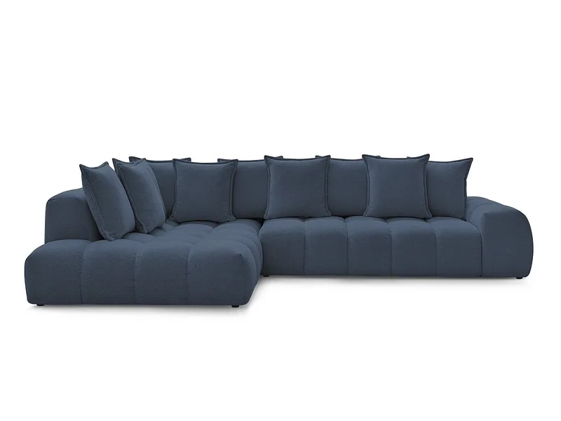 Ecksofa BOBOCHIC EVEREST Stoff chiniert dunkelblau