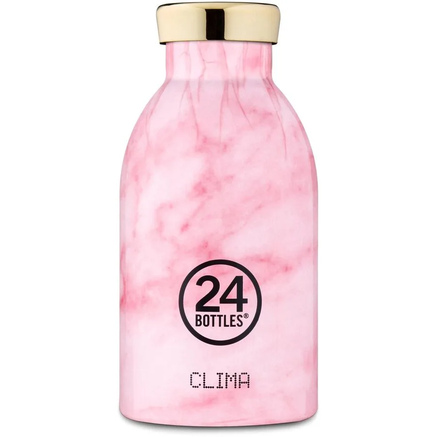 Thermosflasche 24 Bottles Pink Marble H 15 cm 330 ml