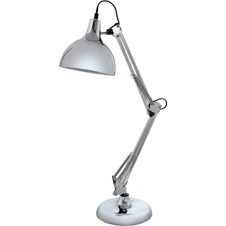 Eglo Tischlampe Borgillio Grau Stahl 19 cm 71 cm - Farbe: chrom