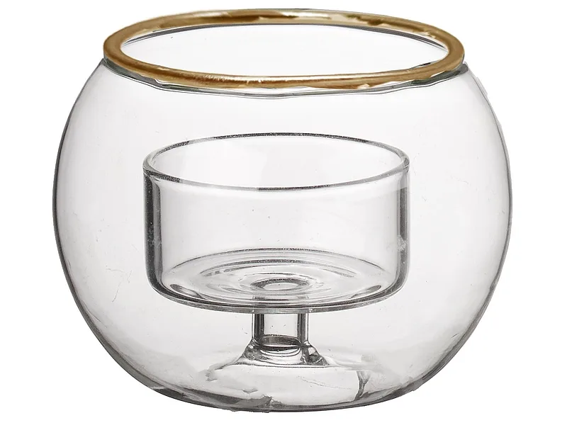 Windlicht RYE 8 cm x 6 cm Glas durchsichtig