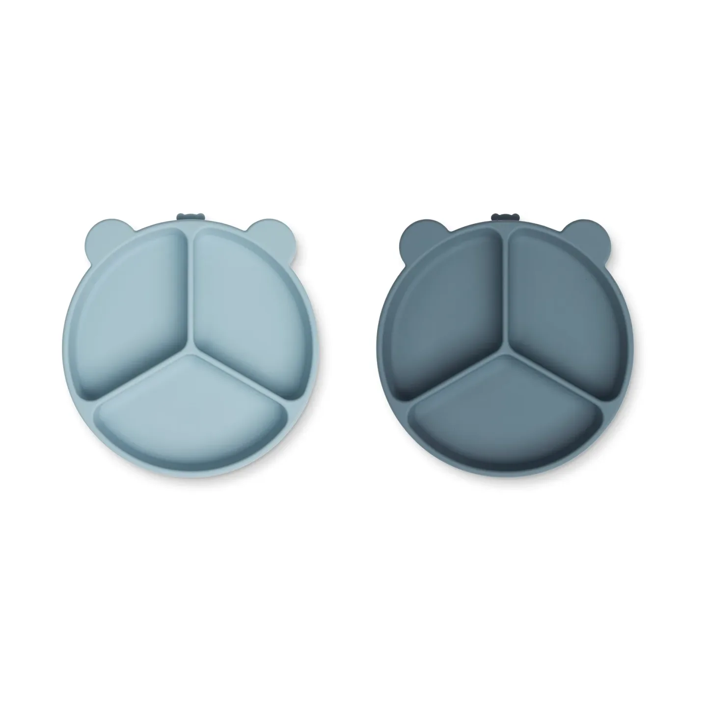 Liewood Stacy geteilter Kinderteller 2er-Pack Sea blue-Whale blue
