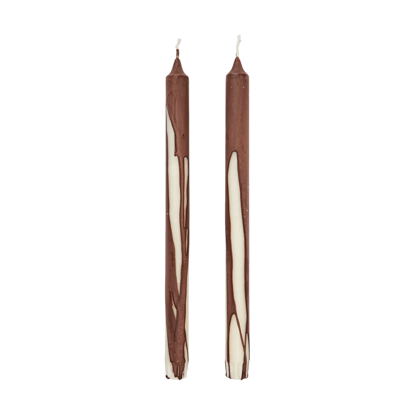 Ferm Living Dryp Kerze 2er-Pack Dark Chocolate