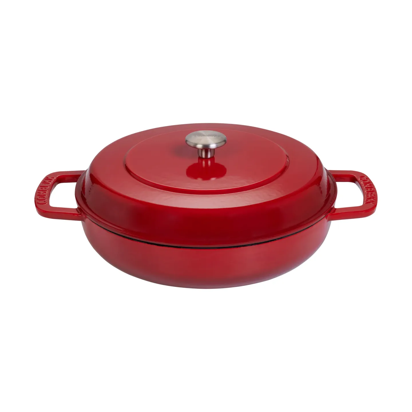 Combekk Combekk emaillierte Traktörpfanne Gusseisen Ø28 cm Cherry-silver knob