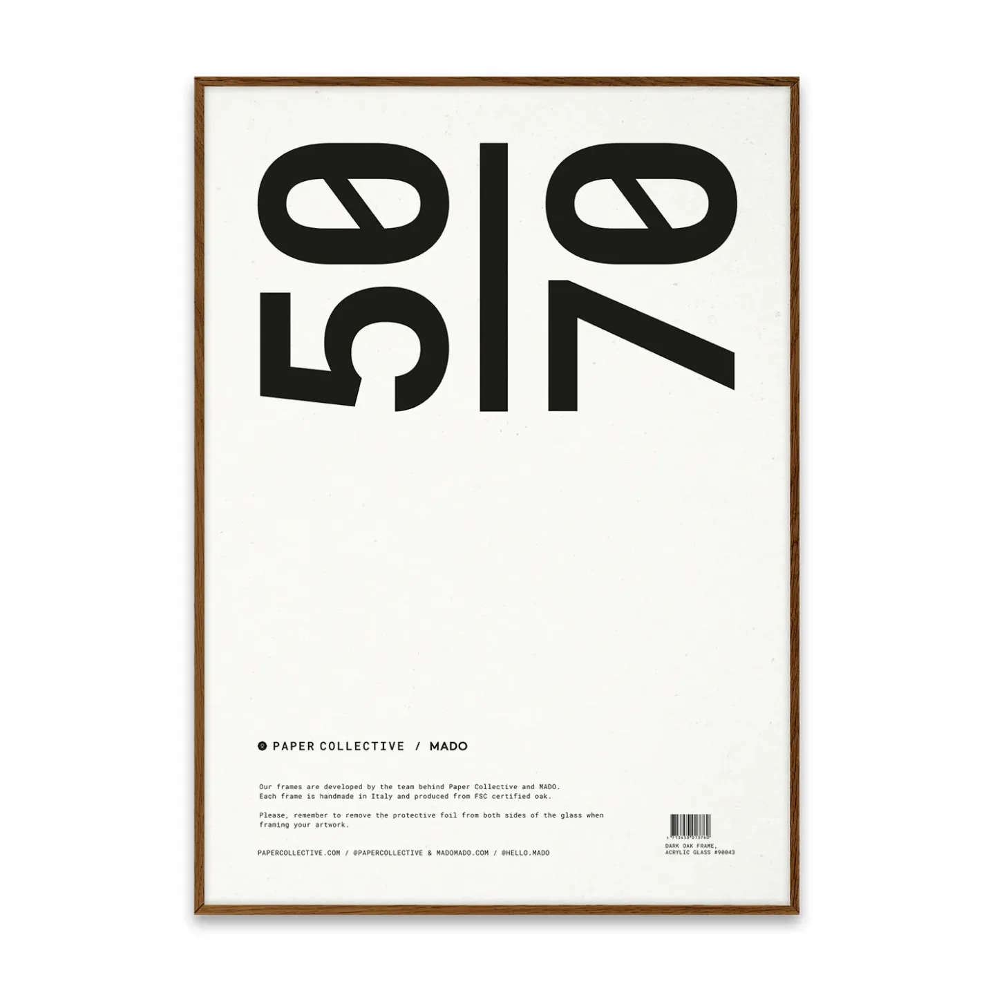 Paper Collective Paper Collective BilderBilderrahmen Plexiglas-dunkle Eiche 50 x 70cm