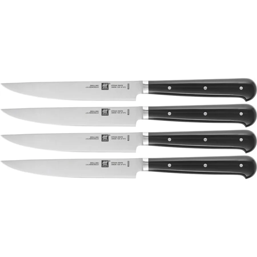 Zwilling Steakmesser-Set Twin schwarz/silber 18/10 Edelstahl 12 cm