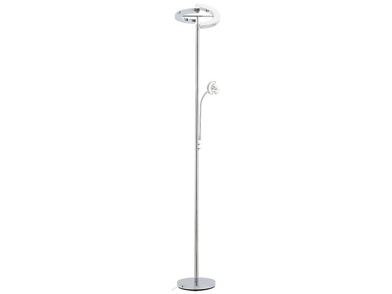Stehlampe LED SATURN 182cm 20W silberfarben