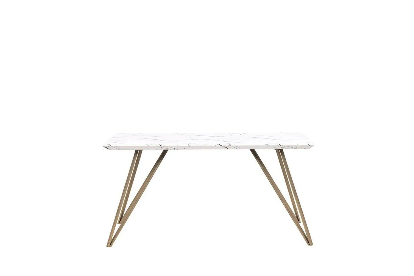 Molden Matbord 150 cm - Vit/Guld