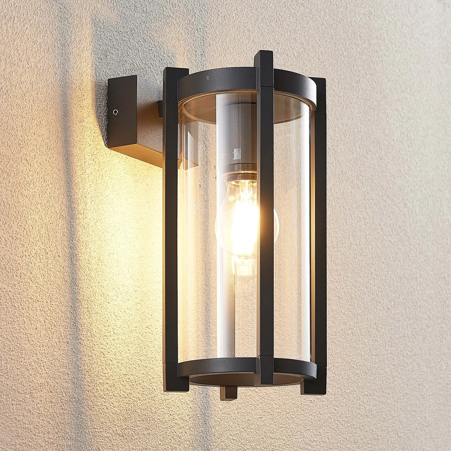 Brienne Utomhus Vägglampa Graphite - Lucande - Terrass - Modern - Metall - Med en ljuskälla