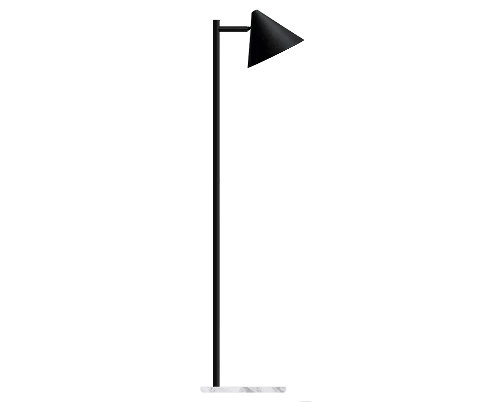 Westal - Tratt Micro - Golvlampa - Svart/marmor